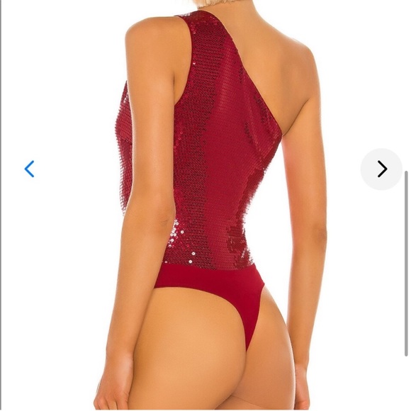 Lover + Friends Sequin Bodysuit Red Xs from Revolve Clothing - Picture 2 of 7